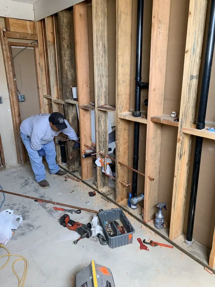Commercial rough-in plumbing for Water Heater Replacement in Aptos